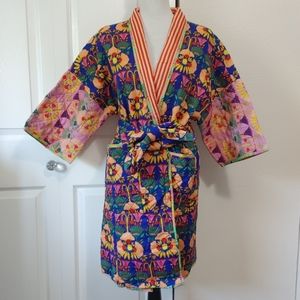 Mary O Malley Reversible Abstract Quilted Robe